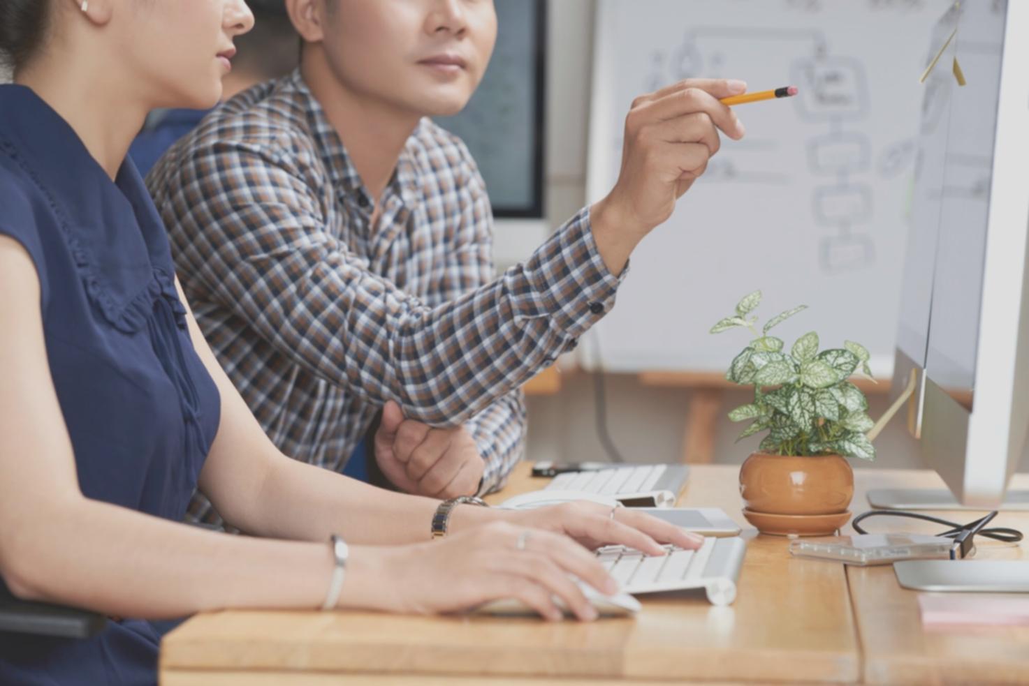 Students working on mobile optimization projects